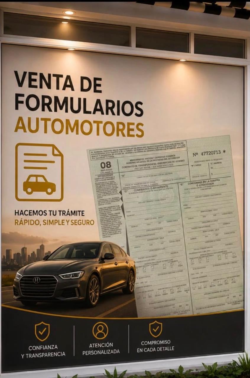 Venta de formularios de automotores