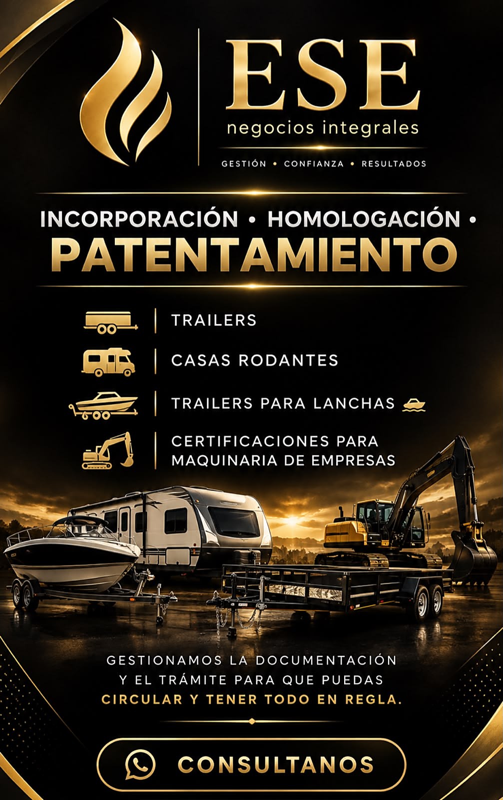 Incorporación, homologación y patentamiento de trailers, embarcaciones y maquinaria